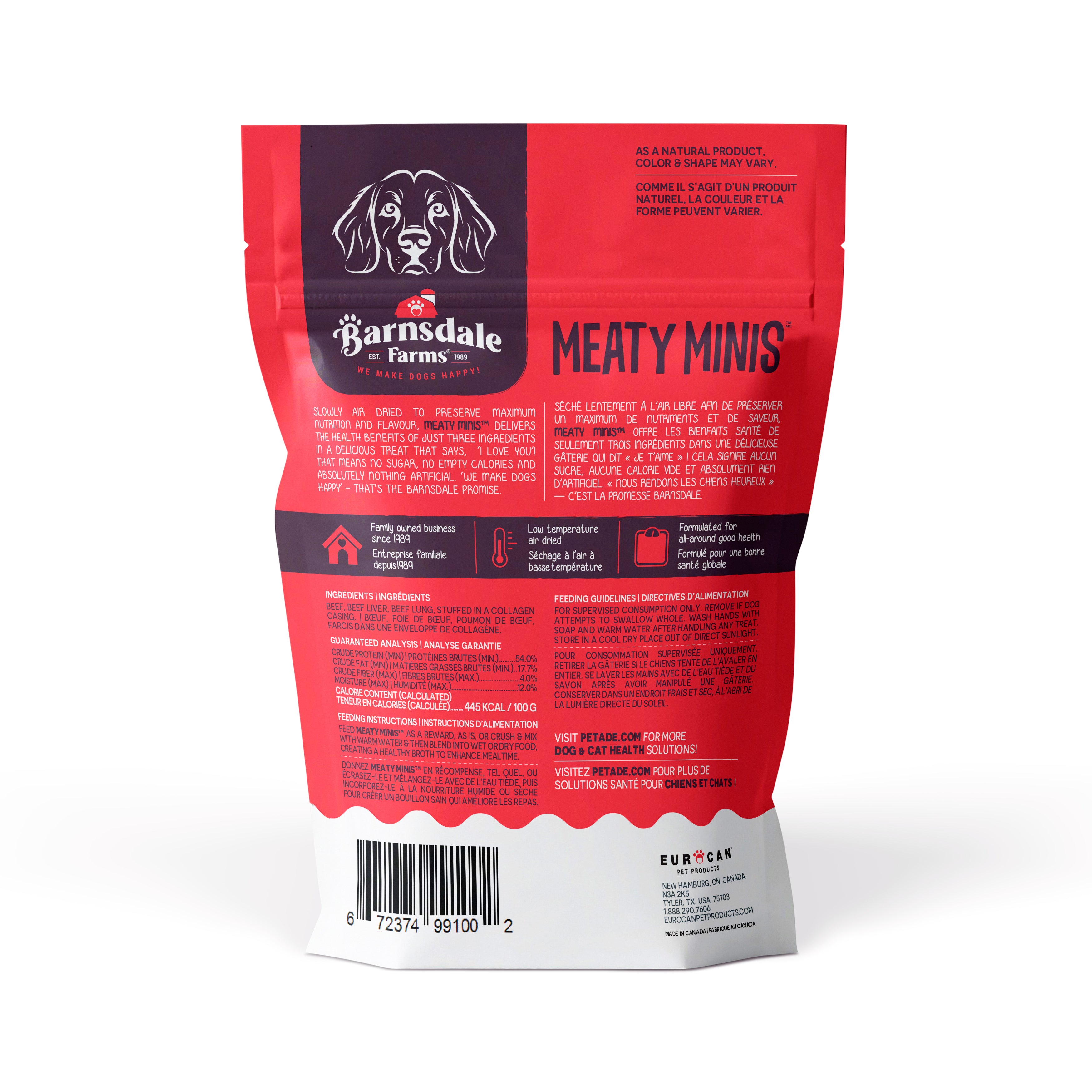 Barnsdale Farms Beef Meaty Minis Back Panel