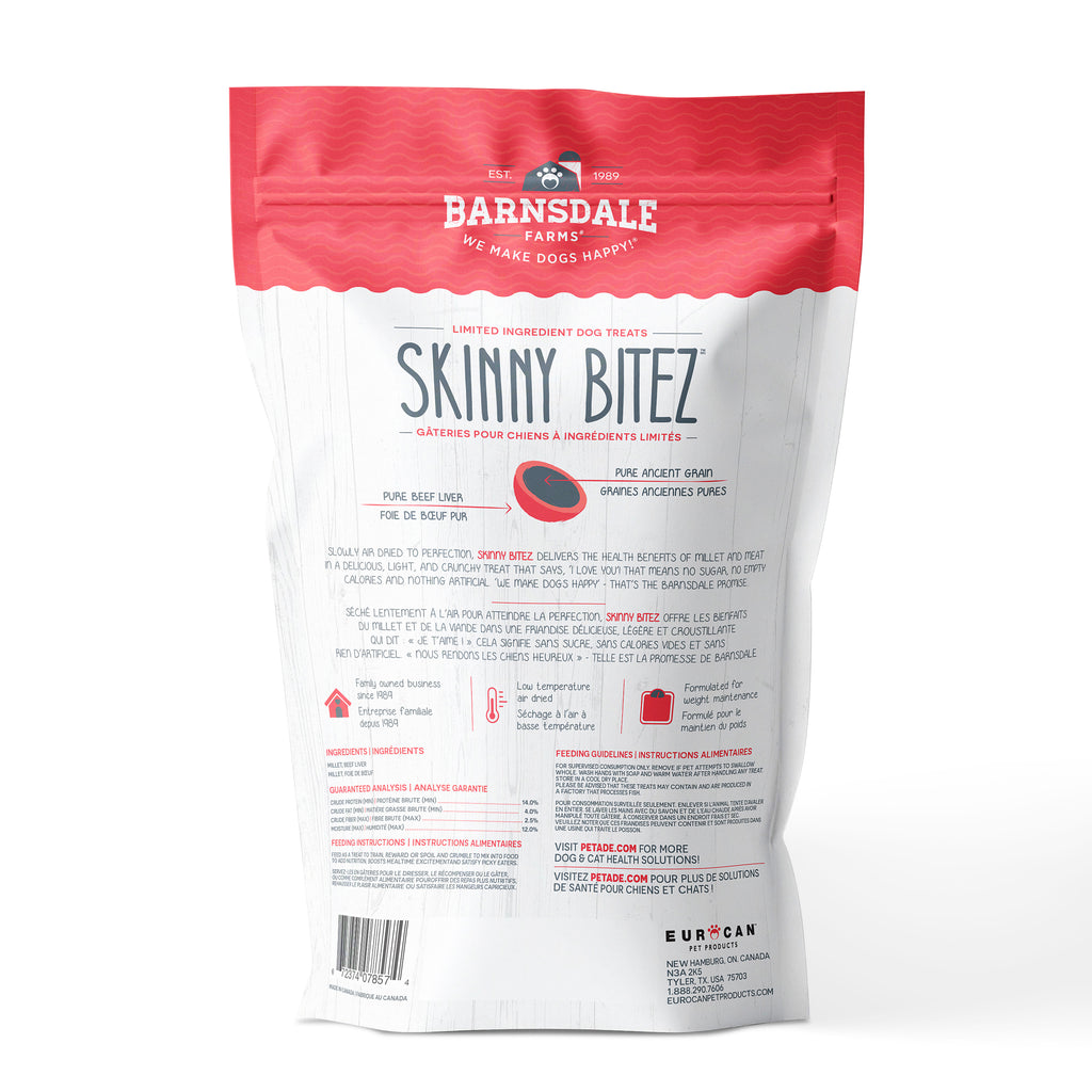 Barnsdale Farms Beef Skinny Bitez Dog Treats, 650 gr., Made in Canada