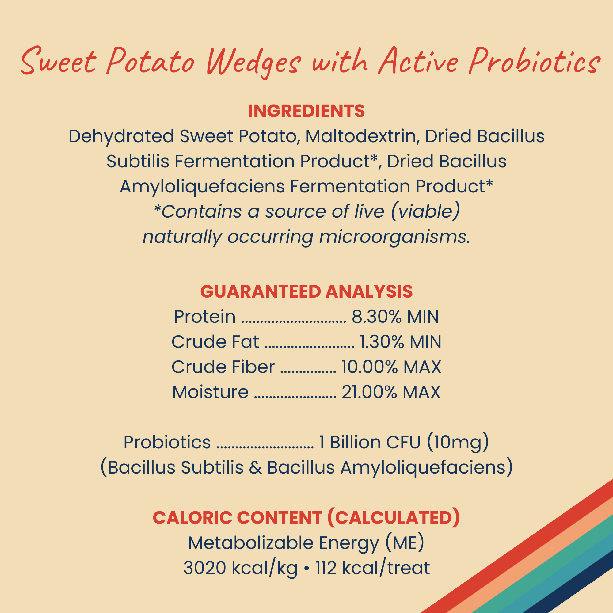Sweet Potato Wedges with Active Probiotics