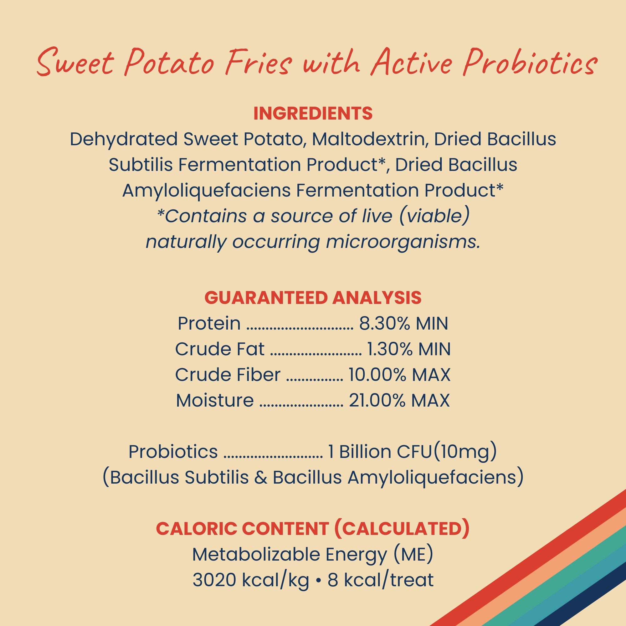 Sweet Potato Fries with Active Probiotics