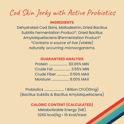 Cod Skins with Active Probiotics